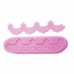 2 Tiras De SIlicon Para Fondant Encaje