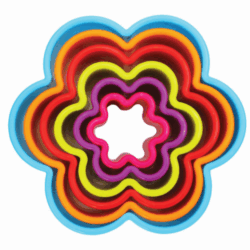 Juego De 6 Cortadores De Galleta Flor