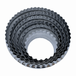 Cortador De Galletas Redondo Acero Rizado Reposteria 6 Pzas