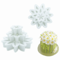 Cortador De Galletas Masa Fondant Margaritas Flores – 3 Pzas