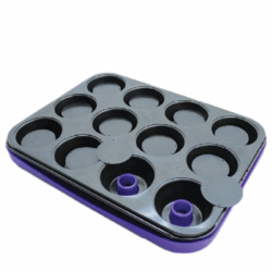 Charola Push-up Repostería 12 Muffins Acero Antiadhernete